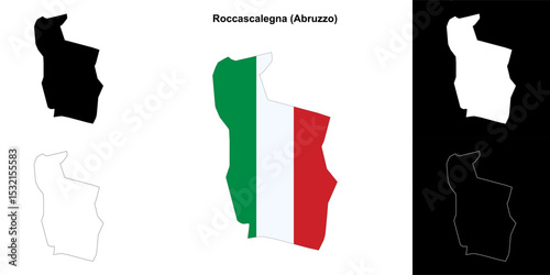 Roccascalegna (Abruzzo) outline map set