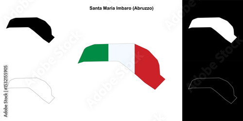 Santa Maria Imbaro (Abruzzo) outline map set