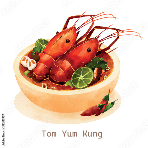 Tom yum kung thai food 