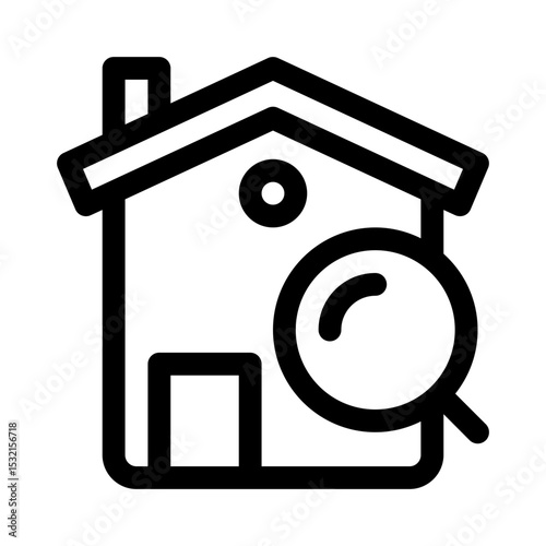 Home search line icon