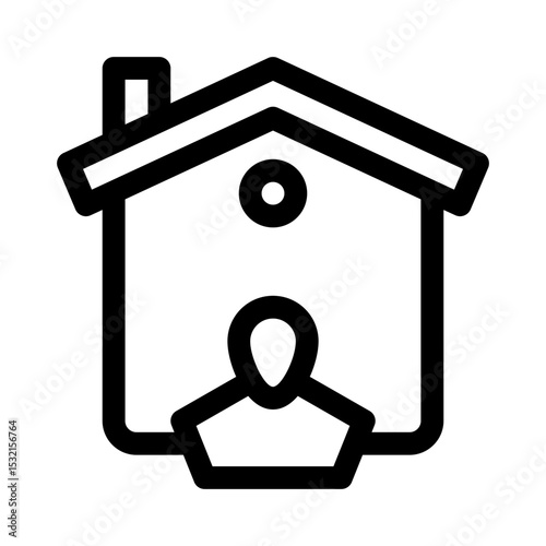 Real estate agent line icon