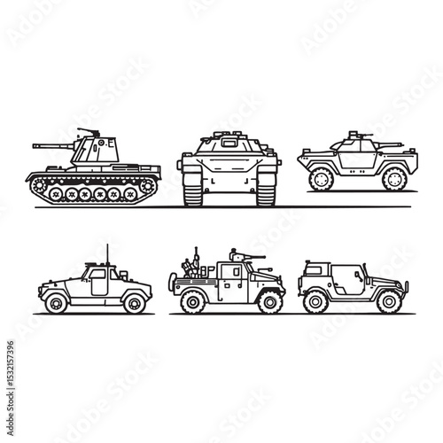 Armored fantasy character detailed vector line art