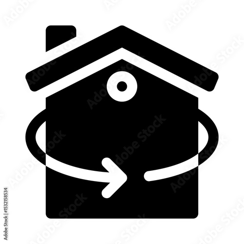 Home tour glyph icon