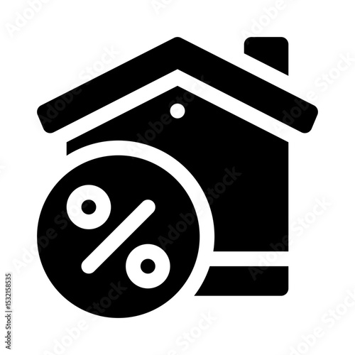 Mortgage glyph icon