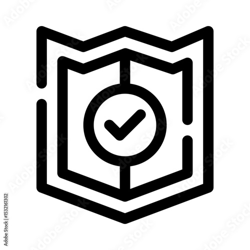 Shield line icon