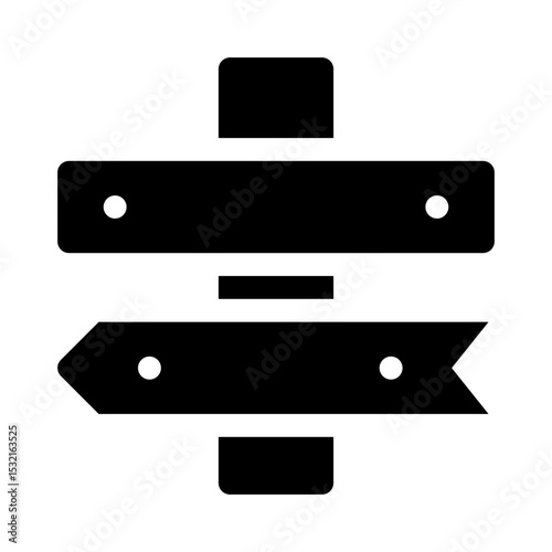 Signpost glyph icon
