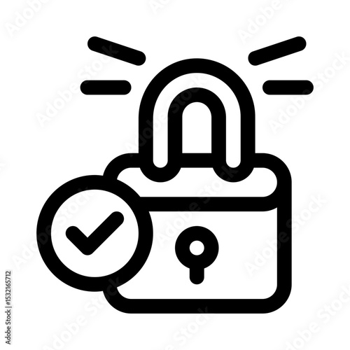 Padlock line icon