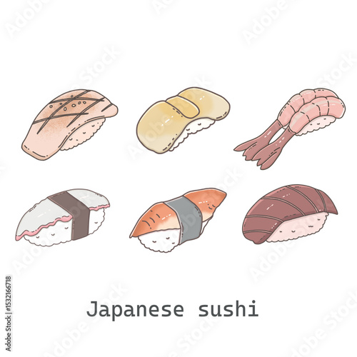 Japanese sushi collection