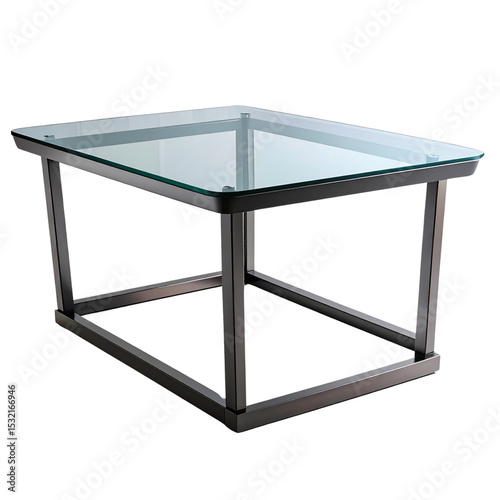 Contemporary Glass Coffee Table isolated on transparent background