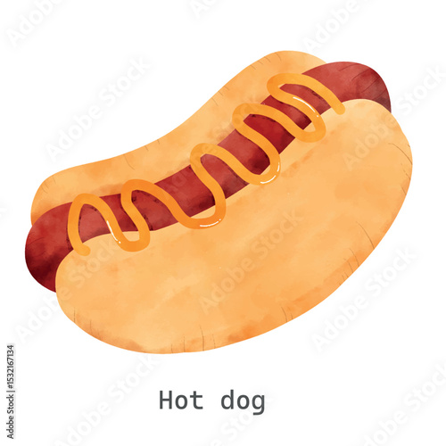 Hot dog with Mayonnaise sauce