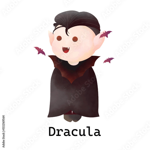 Cute dracula vampire