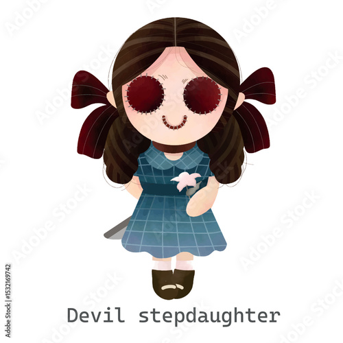 Obraz na plátně Devil stepdaughter doll