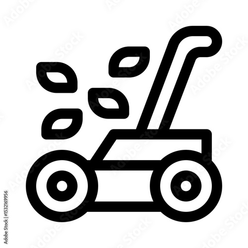 Lawn mower line icon