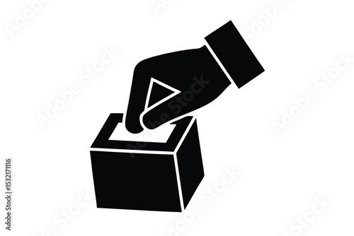 voter hand vector icon