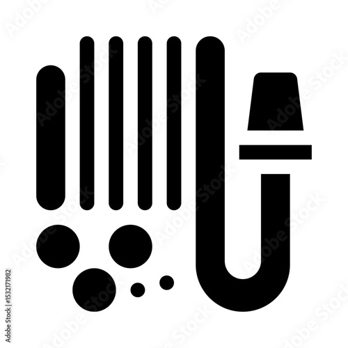 Garden hose glyph icon
