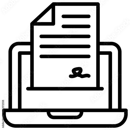 Digital Contract Icon