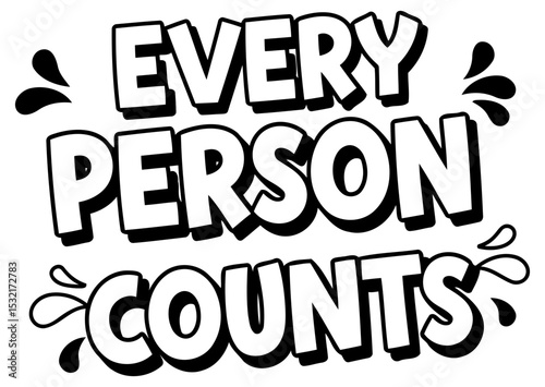 Motivational phrase with no demographic details in a graphic design style. Bold text with stylized lettering against a plain background.