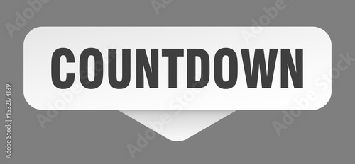 countdown sticker. countdown sign isolated on gray background