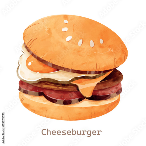 Delicious cheeseburger