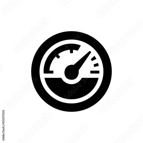 Free Download Vector icon of a speedometer gauge in minimalist black design.

 - GFXLoad