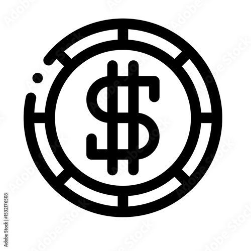 Coin line icon
