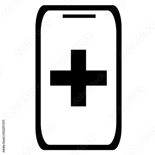 Phone with plus icon in it 
