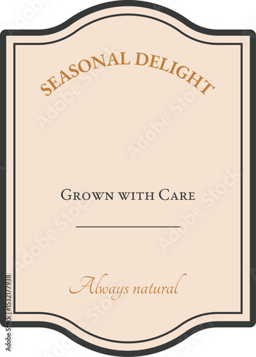 Isolated vintage light Label with frame
