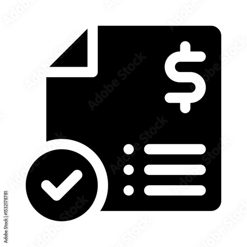Invoice glyph icon