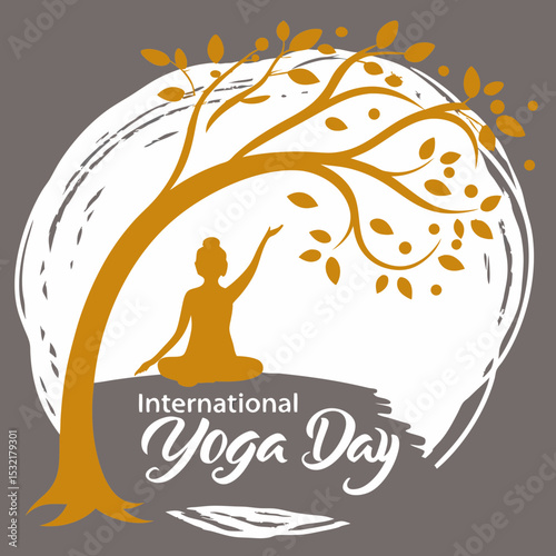 international yoga day vector illustration of an abstract background