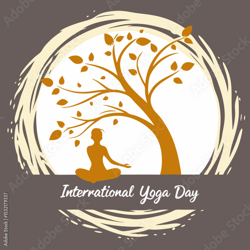 international yoga day vector illustration of an abstract background
