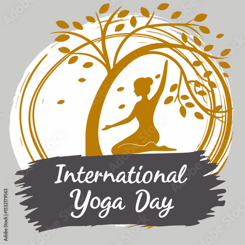 international yoga day vector illustration of an abstract background