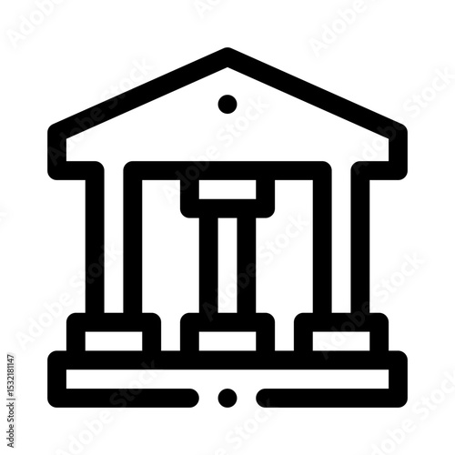 Bank line icon