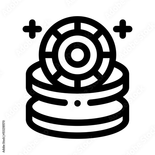 Coin line icon