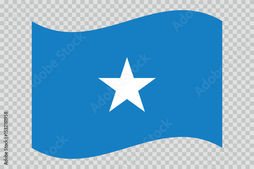 Flag of Somalia. Somali national symbol in official colors. Template icon. Vector background.