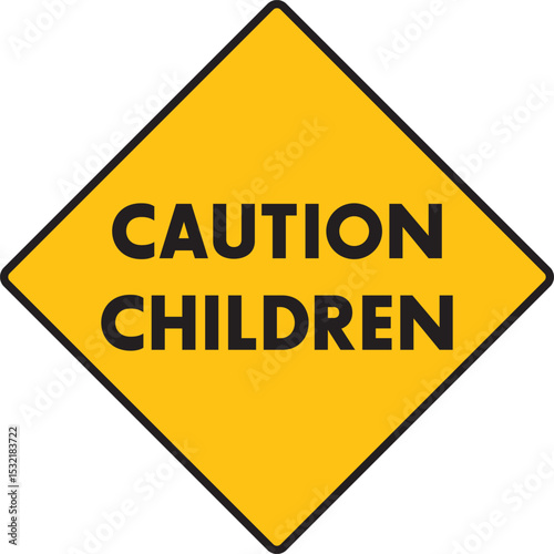 Wallpaper Mural vector illustration of a caution children sign Torontodigital.ca