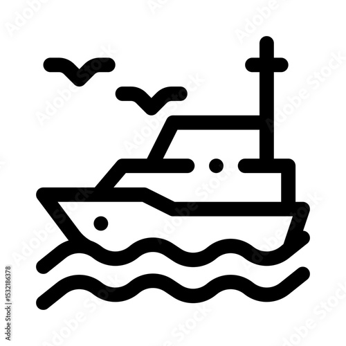 Ship line icon