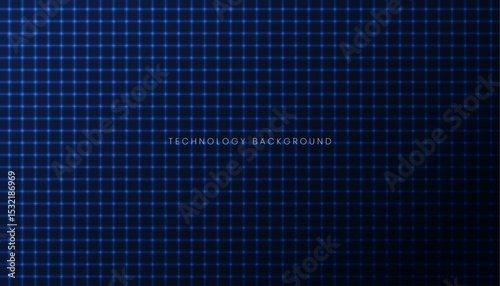 Blue glowing grid light lines abstract technology background