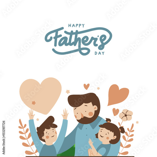 Turquoise and Brown Modern Happy Fathers Day Instagram Post