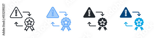 Risk Icon Outline Style. Vector Illustration For Graphic Design