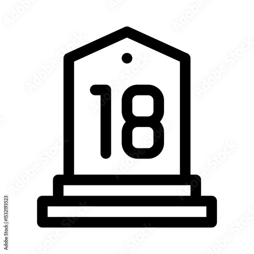 Table number line icon
