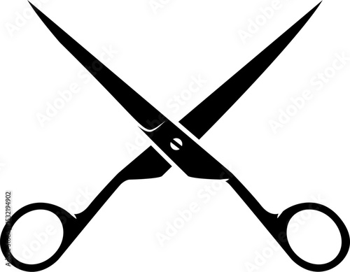 Illustration of a scissors. Scissors illustration on white background. Design elements for logo, emblem, sign. Vector illustration