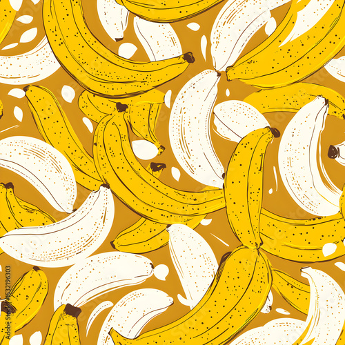 Banana Bunch Bonanza Yellow  White