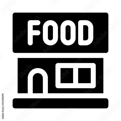 Restaurant Building glyph icon