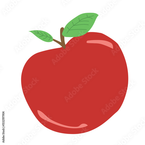 Red Apple fruit illustration clip art vector