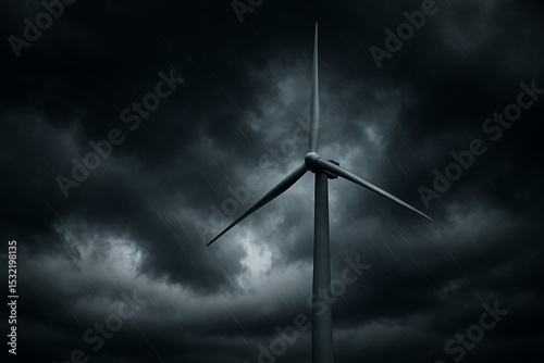 wind turbine in the clouds