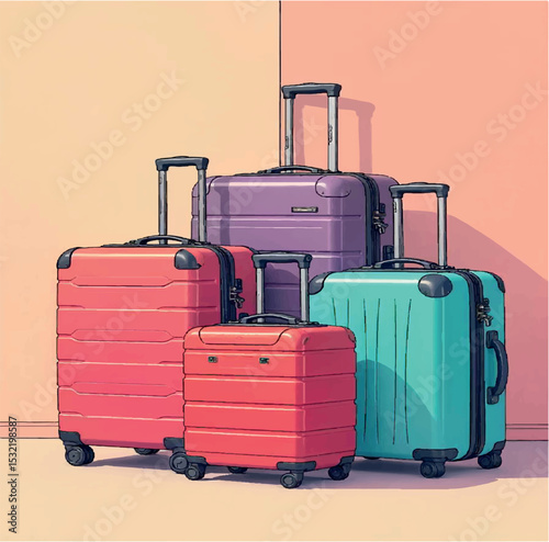 travel, suitcase, vector, luggage, tourism, bag, baggage, illustration, handbag, journey, drawing, isolated, business, design, collection, set, case, graphic, drawn, vacation, icon, transportation, do