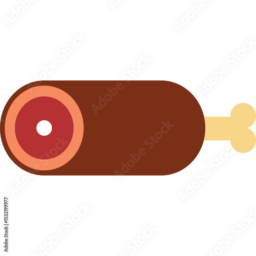 meat shank flat illustration
