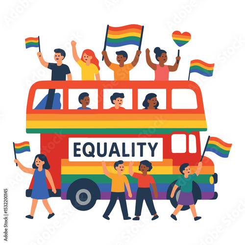 The Bus Has The Word Equality On The Side