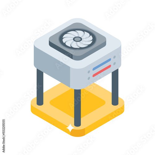 Have a look at this isometric style icon of server cooling