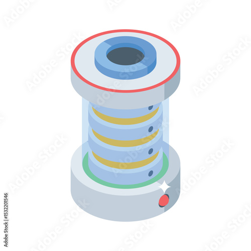 An amazing isometric icon of server info display panel